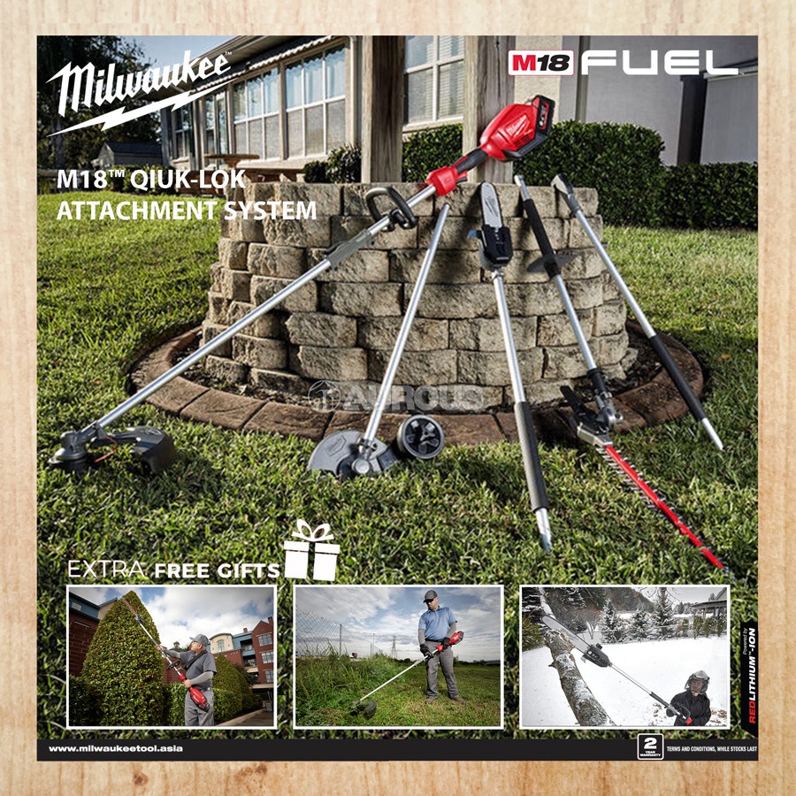MILWAUKEE M18 FUEL OUTDOOR QUIKLOK MULTIPLE ATTACHMENTS SYSTEM POWERED