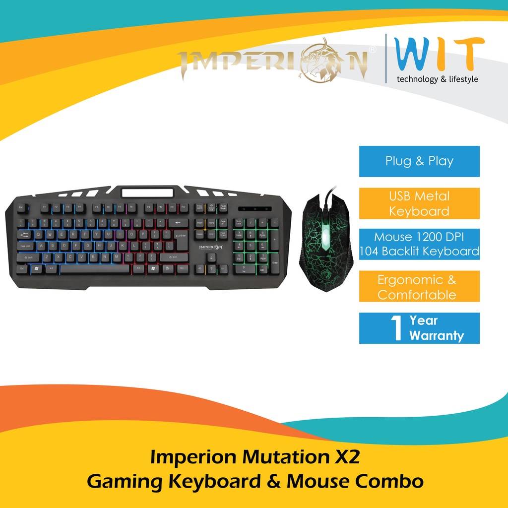 Imperion Mutation X2 Gaming Keyboard & Mouse Combo