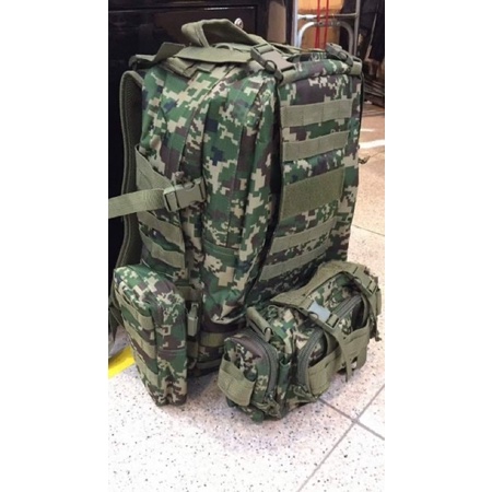 Bag Digital Loreng Tentera Darat Bag Lasak 60liter Ready Stock Shopee Malaysia
