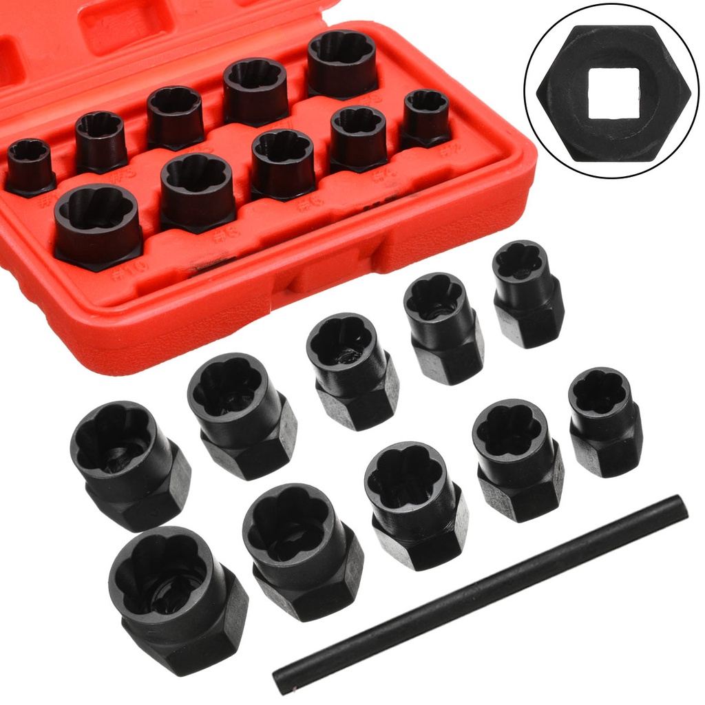 11pcs Damaged Lug Nut and Lock Remover Twist Socket Set Screw Extractor Too D9r9 for sale online 