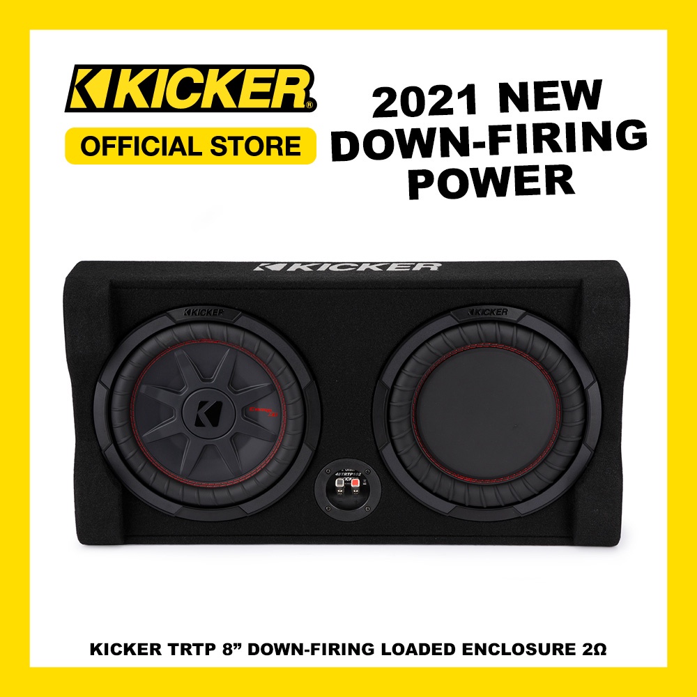 KICKER Car Audio TRTP 8 inch DownFiring Loaded Enclosure with Reflex