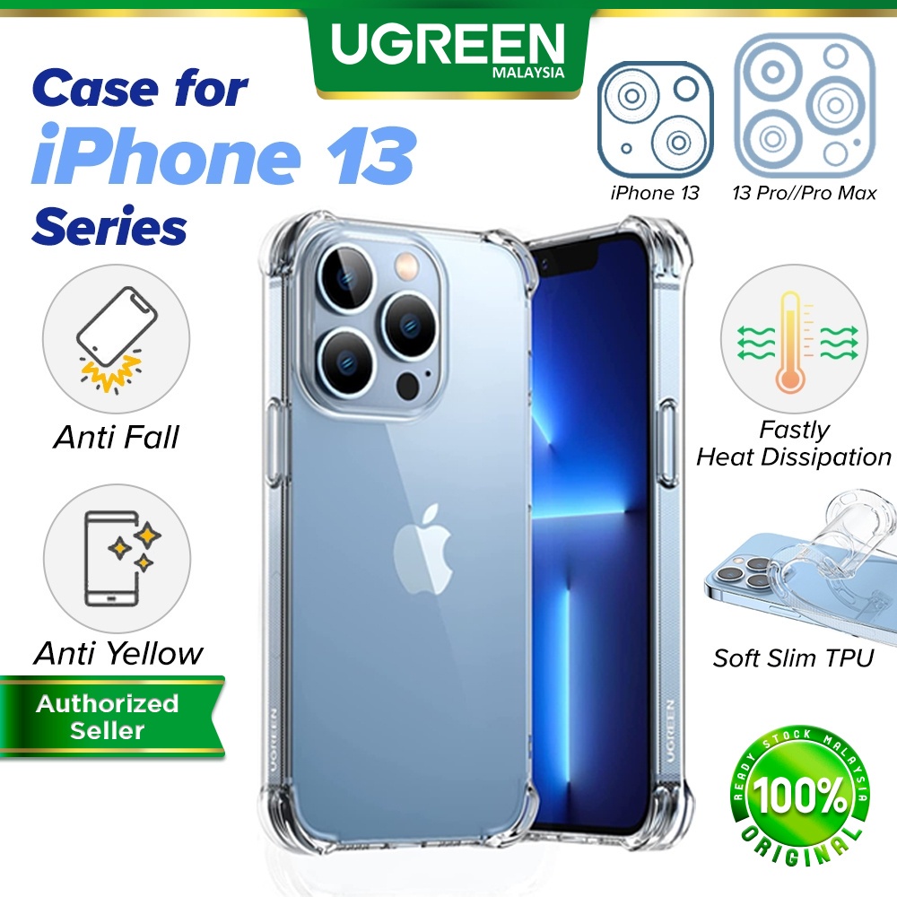 UGREEN iPhone 13 Series Clear Case Drop Protection Casing Shockproof Anti Scratch Soft TPU Full Protection 13 Pro Max
