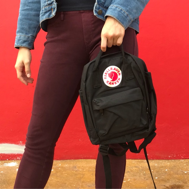black mini kanken backpack