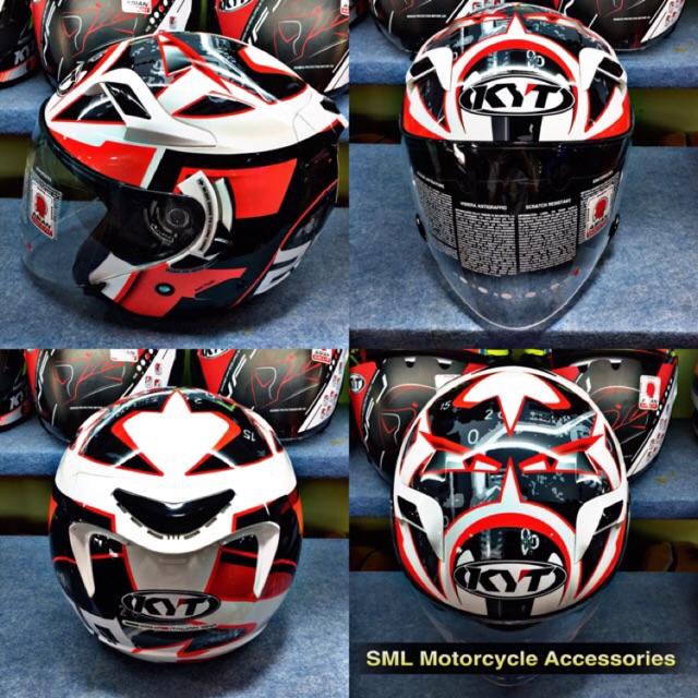Kyt Venom Fabio Quartararo Open Face Helmet With Double Visor Shopee Malaysia