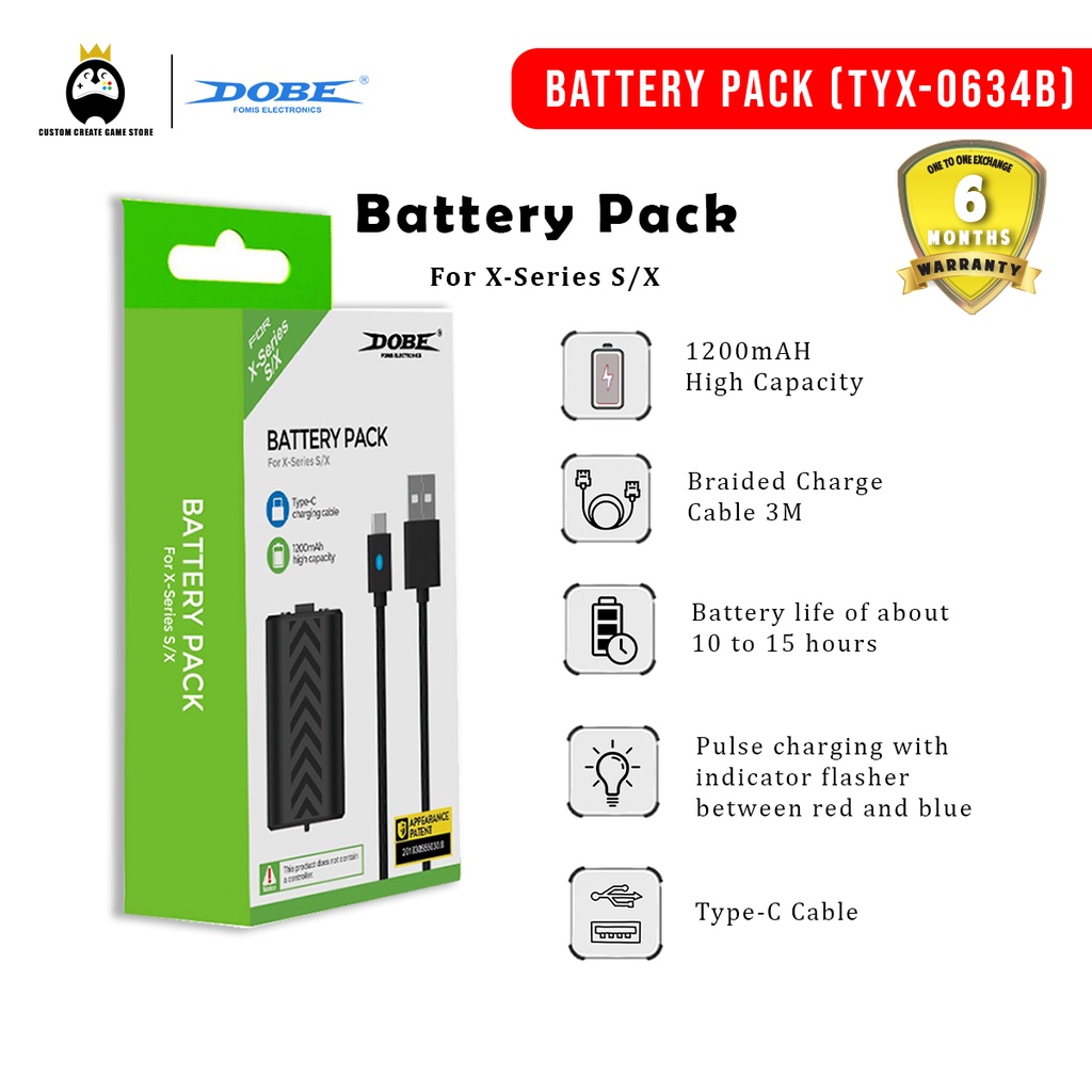 Dobe Xbox Series X l Series S Battery Pack l Xbox Battery Pack [TYX