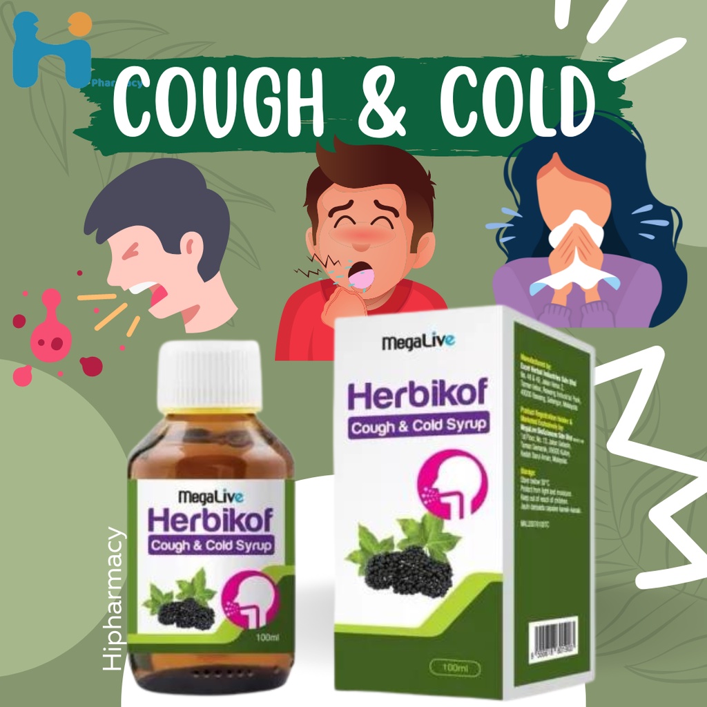 MEGALIVE HERBIKOF COUGH & COLD SYRUP 100ML Shopee Malaysia