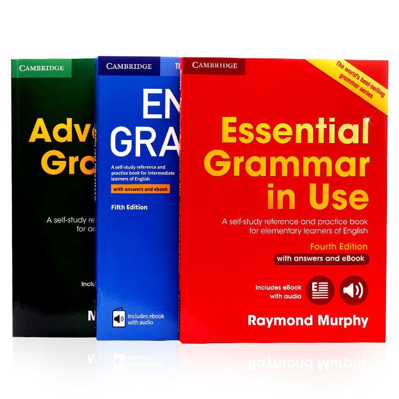 (3 books set) English Grammar in Use Essential, Intermediate, Advanced