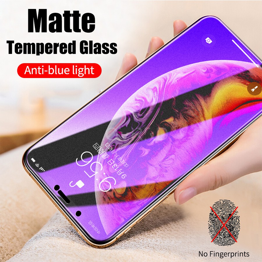 9h Anti Blue Uv Matte Screen Protector Film For Iphone 12 12pro 12promax Se 11 Pro Max 7 8plus X Xr Xs Tempered Glass Frosted Ray Light Matte Hd Full Screen Protector Shopee Malaysia