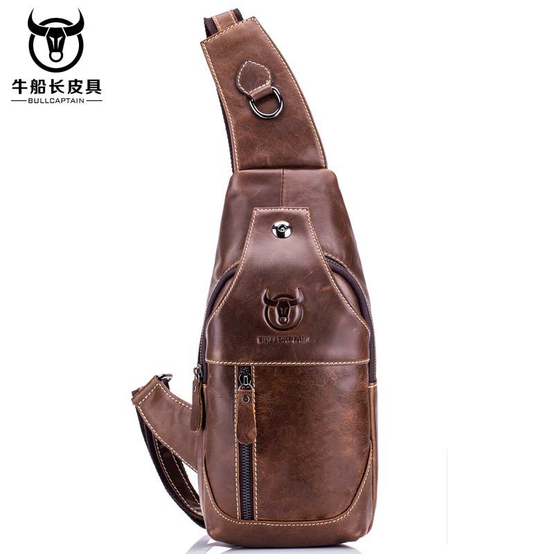 bullcaptain genuine leather shoulder bag