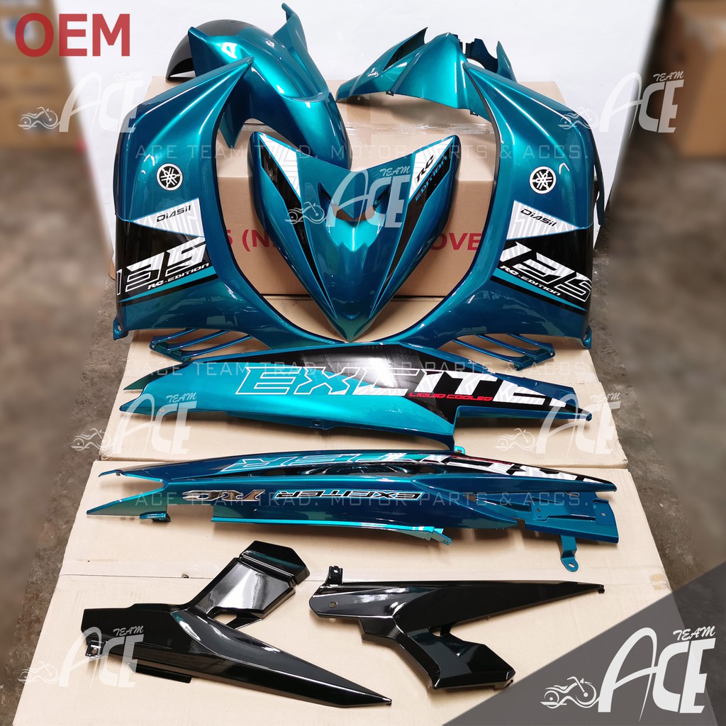 Coverset Lc135 V2 V3 New Exciter Rc Cyan Yamaha Lc V2 V3 Body Cover Set Exciter Rc Cm6 Cyan Lcv3 Edition Oem Shopee Malaysia