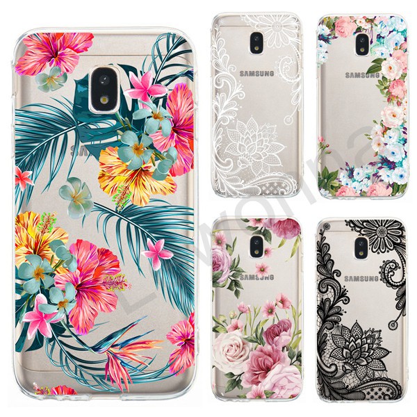 Samsung Galaxy J3 J5 J7 Pro 2017 Soft Case Relief Floral ...