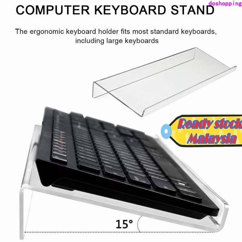 Malaysia ready stock Computer Keyboard Holder Clear Keyboard Stand for
