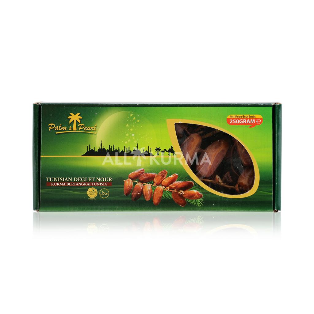 Palm's Pearl Dates Kurma Tunisia Deglet Nour in Box (250g)