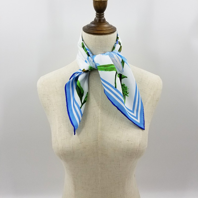 ladies navy silk scarf