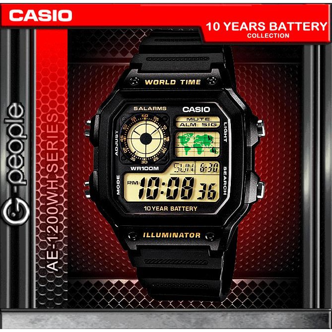 Casio Ae 10wh 1bv Ae 10wh 1b Ae 10h Watch 100 Original Shopee Malaysia