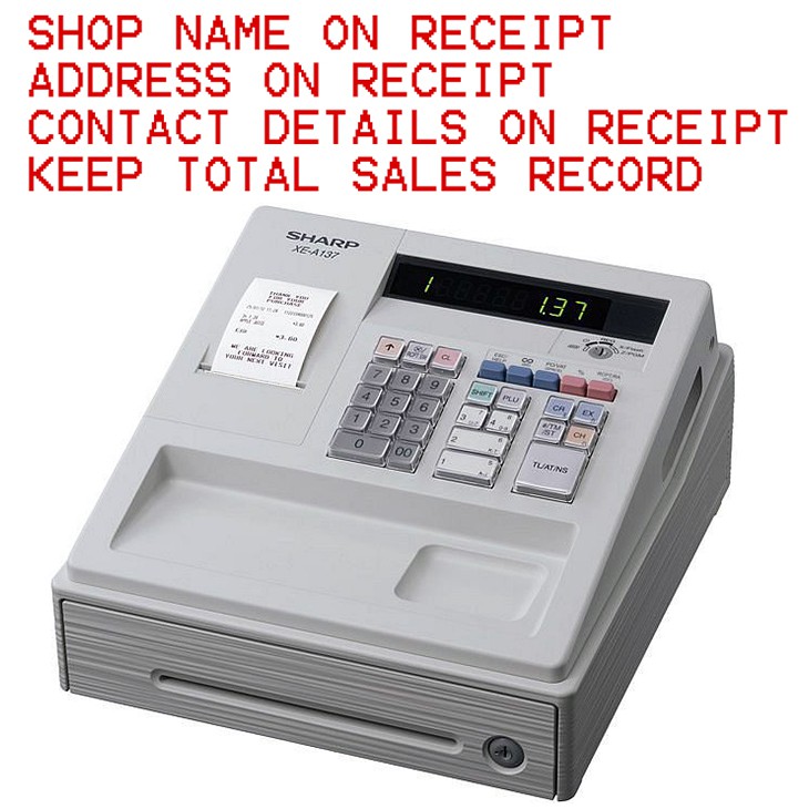 Sharp Cash Register Xea 137 Cashier Machine Set Company Name On Receipt Shopee Malaysia
