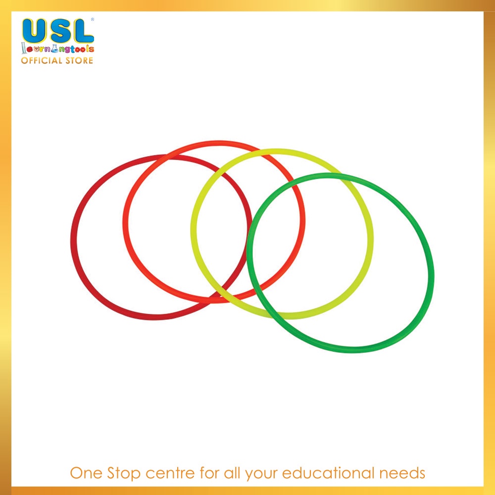 USL Plastic Ring Toss 4 PCS - Kids Sports Throwing Ring & Physical Education & Educational Kids Toys | ACTIVE PLAY SPORT