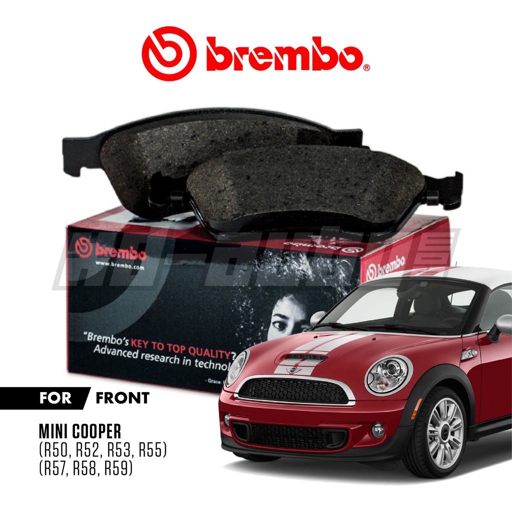 (Old Stock) 100 Original BREMBO Brake Pads Mini Cooper S R50, R52