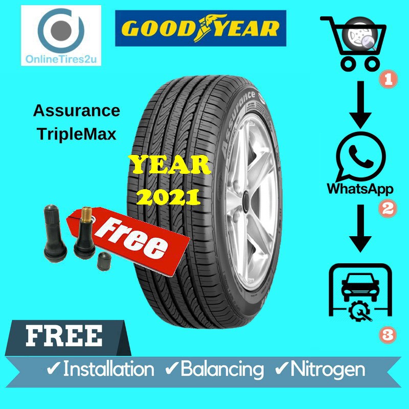 185 55r15 Goodyear Assurance Triplemax With Installation Shopee Malaysia