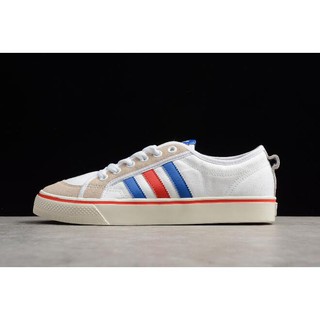 adidas red white and blue shoes