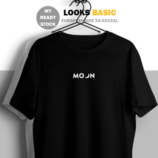 💯 Basic Tee Moon Ready Stock XS-5XL UNISEX Cotton Short Sleeve Loose T-shirt Women Men Inspiration Street Wear