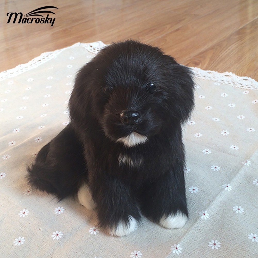 black dog stuffed toy