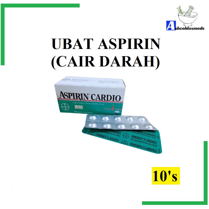 Ubat Cair Darah Aspirin Cardio Tablet 10 S Aspirin 100mg Shopee Malaysia