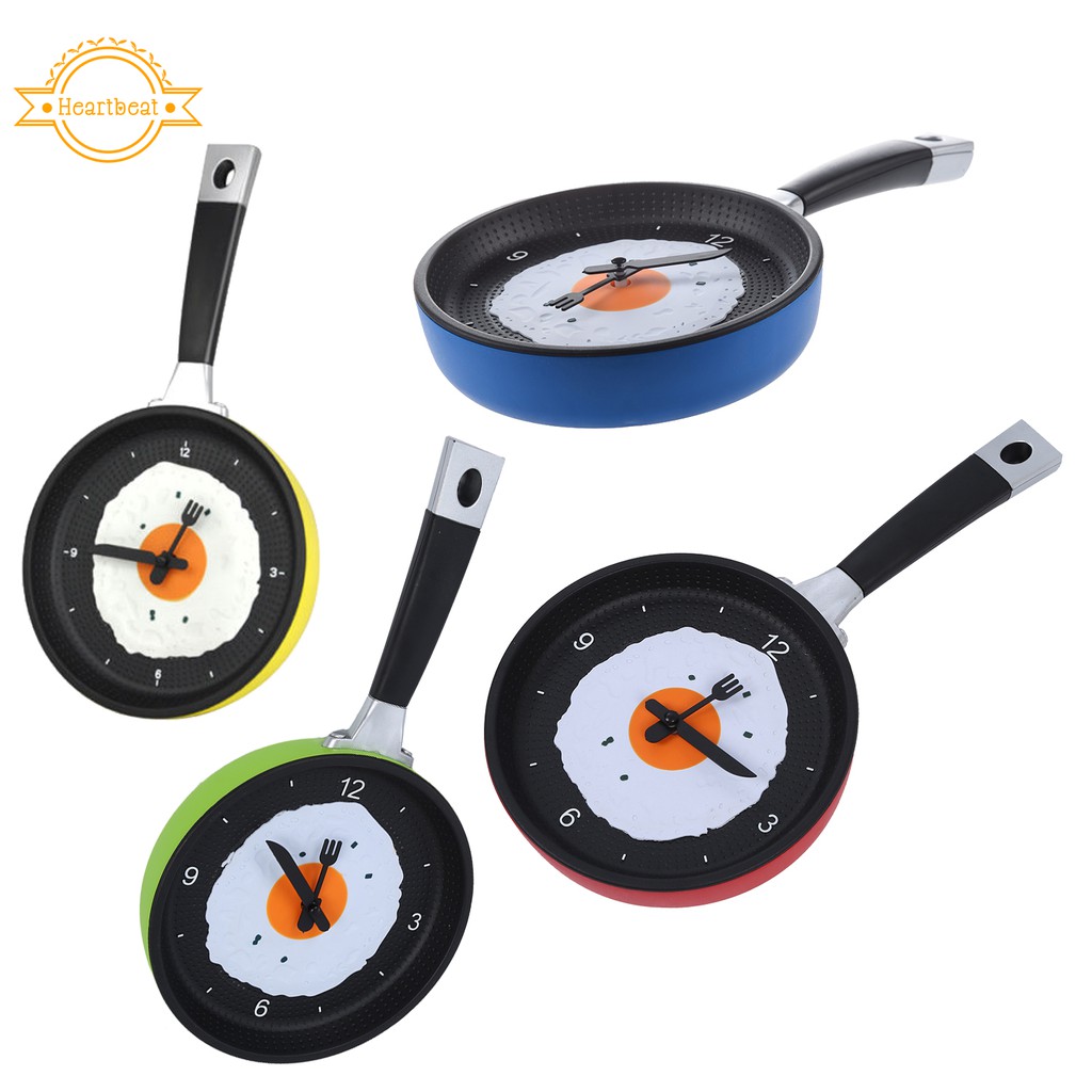 Frying Pan Clock Novelty Hanging Kitchen Cafe Wall Clock Kitchen Shopee Malaysia