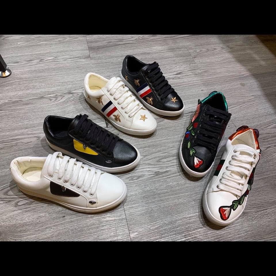 gucci sneakers floral embroidery