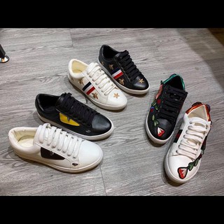 gucci flower embroidered sneakers