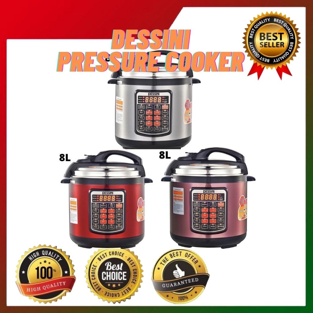 Dessini Pressure Cooker 8Liter And 6L New Version 20 Button/15 Button