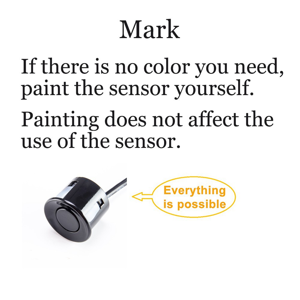 Must Purpose Car Parking Sensor (1 Piece) Black Red Blue Silver Gold White Gray Champagne Color 22mm Kit Vehicle Moni...