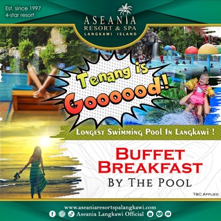 Buffet Breakfast By The Pool | Aseania resort & Spa Langkawi | 1 pax daily