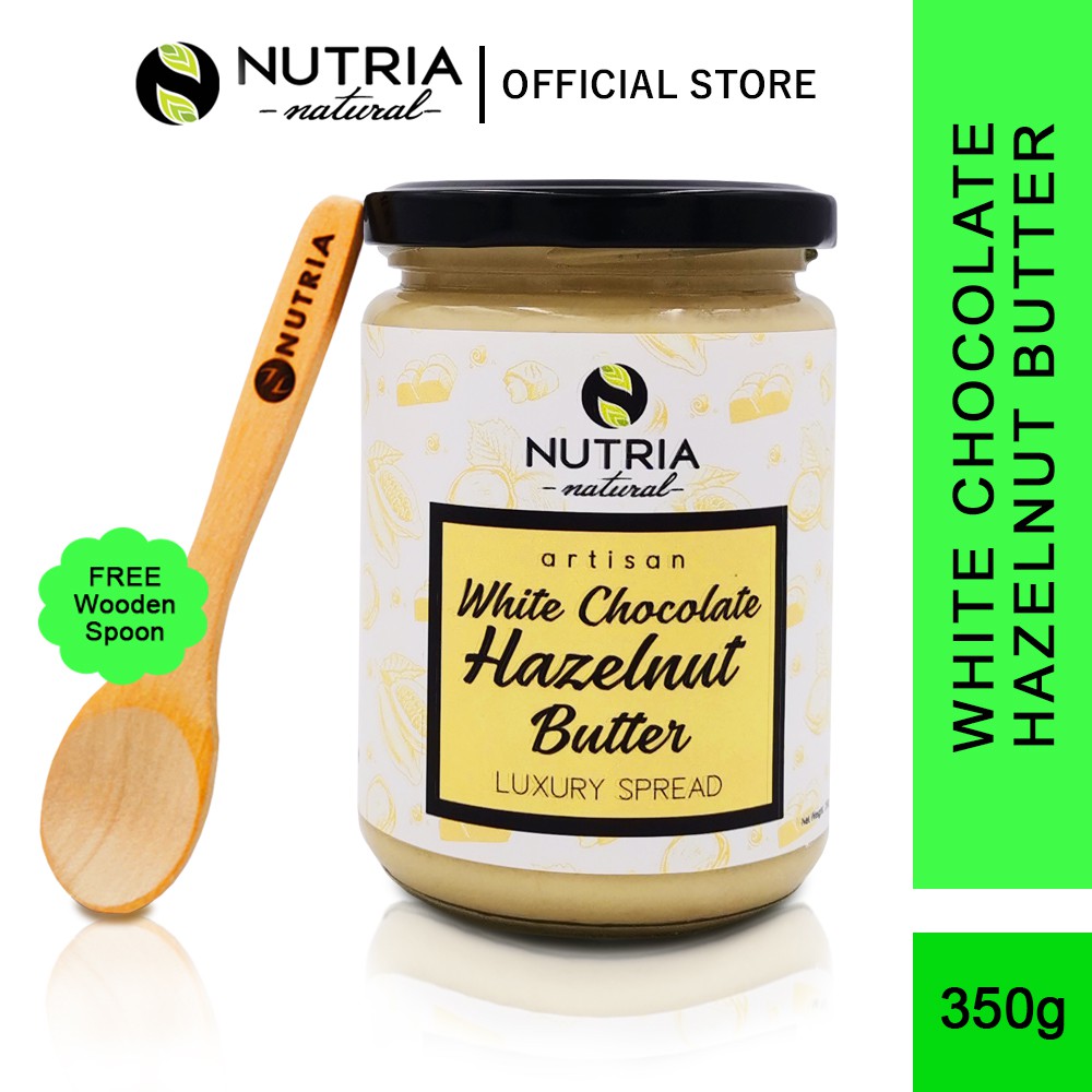 NUTRIA NATURAL White Chocolate Hazelnut Butter Spread Jem Kacang Hazel Coklat Putih Shopee