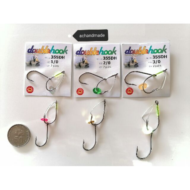 Fishing Double Hook 355 2pair Shopee Malaysia