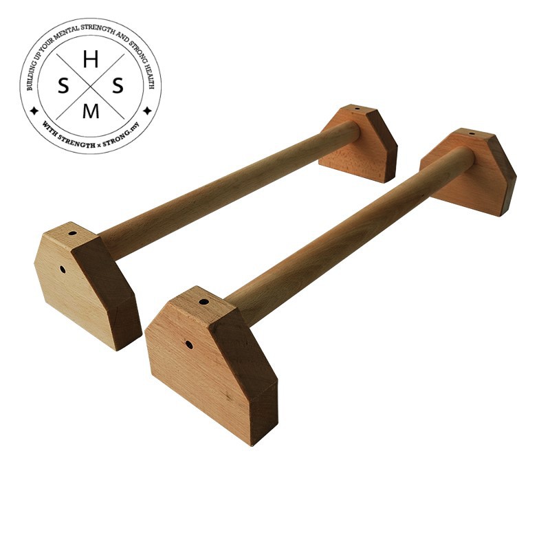 Wooden Parallettes/ Parallel Bar made from Beech Wood for Calisthenics Gymnastics Yoga Shopee