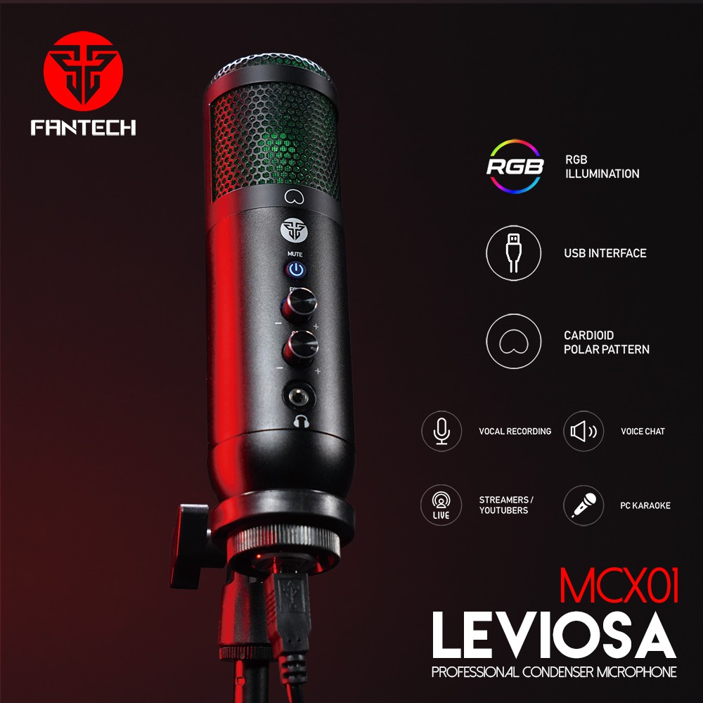 Fantech MCX01 Leviosa Professional Condenser Microphone - Shopee Malaysia