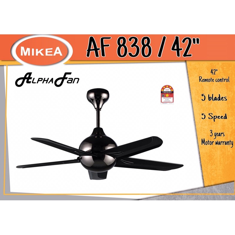 ALPHA CEILING FAN AF838/42" INCHES WITH REMOTE CONTROL ...