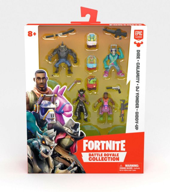 Fortnite Battle Royale Collection Squad Pack Dire Calamity Dj Yonder Giddy Up Mini Action Figures Shopee Malaysia