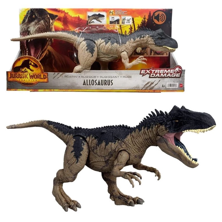 Mattel Jurassic World Dominion Extreme Damage Allosaurus Electronic ...