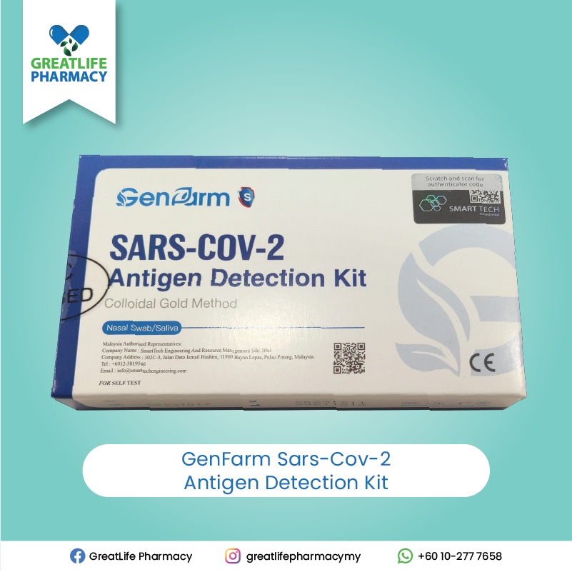 GenFarm SARSCoV2 Antigen Detection Kit (Nasal Swab/Saliva) Shopee