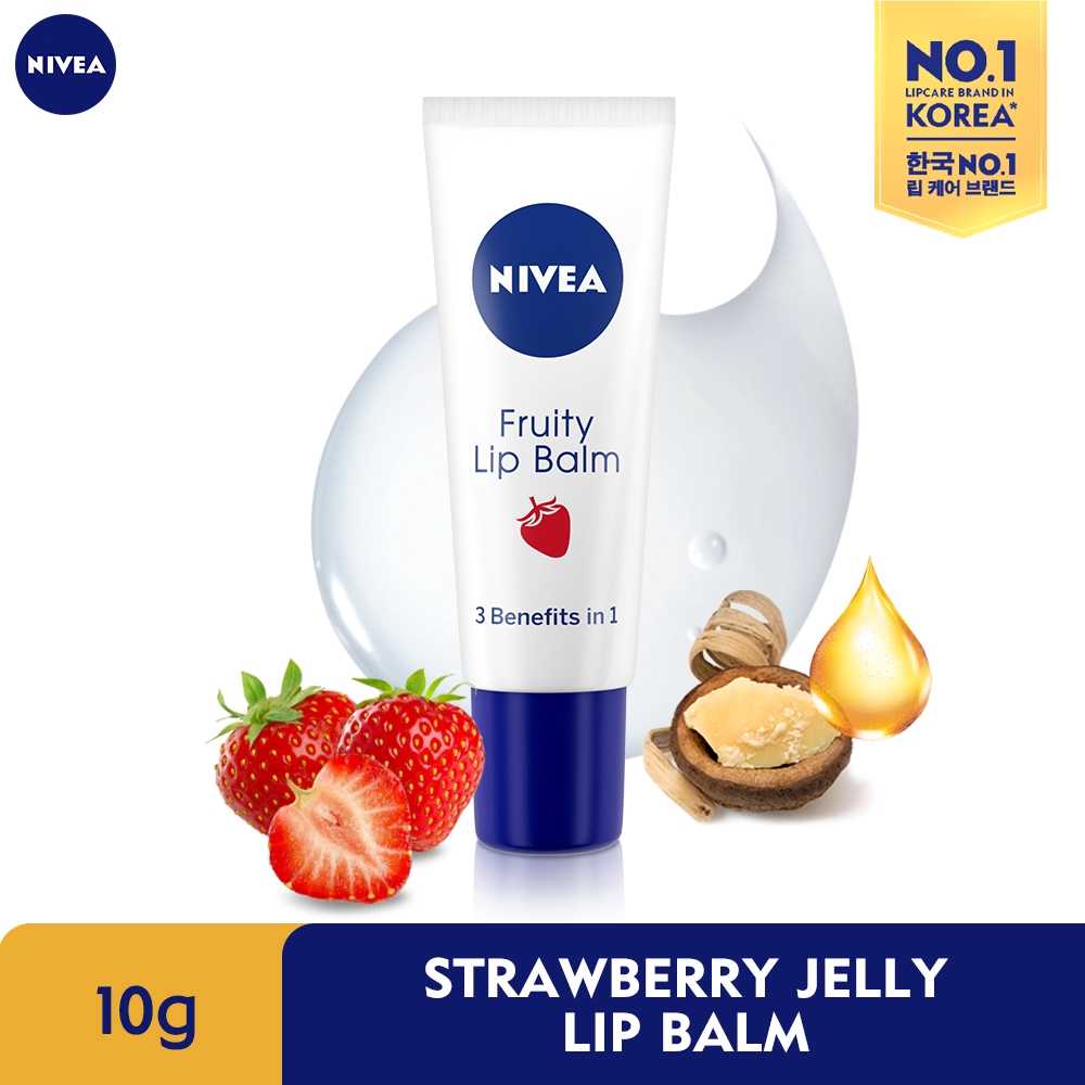 nivea fruity lip balm 10 gm