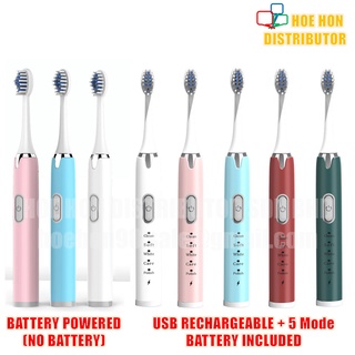 Oral Care Sonic Vibration Dentist Adult Rechargeable Electric Toothbrush IPX7 Waterproof 0.02mm Soft Bristle Brush Heads