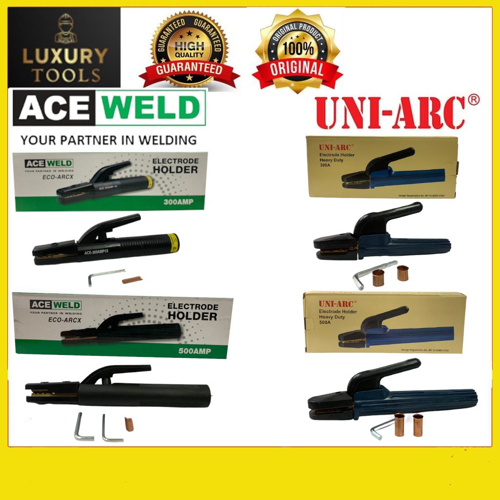 (100)ORIGINAL (ACEWELD/UNIARC) WELDING ELETRODE HOLDER (300AMP/500AMP