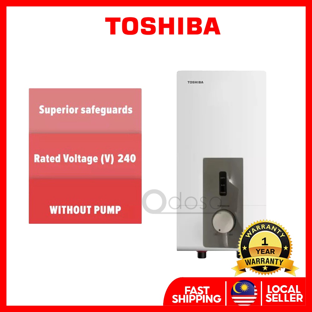 ODOSO Toshiba Instant Electric Water Heater Without Pump (DSK38S5MW)