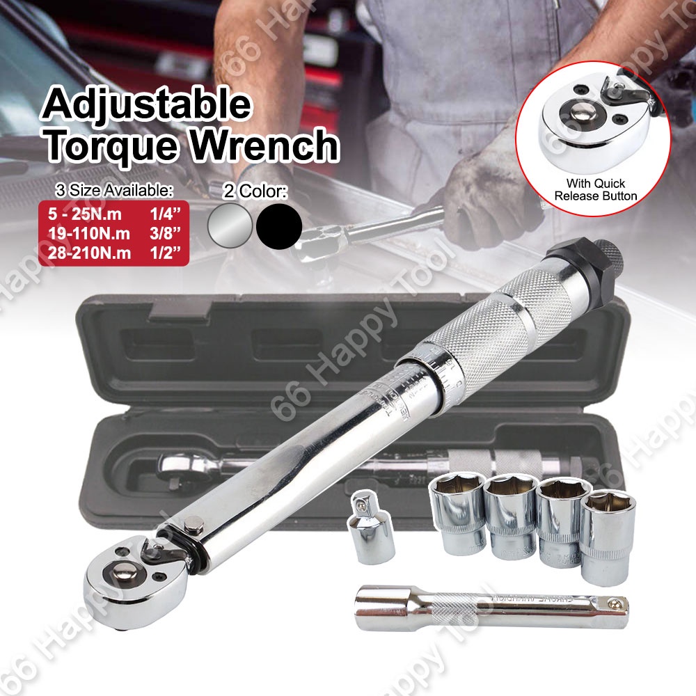 Adjustable Torque Wrench 1/4 3/8 1/2 Inch With Effective Anticorrision