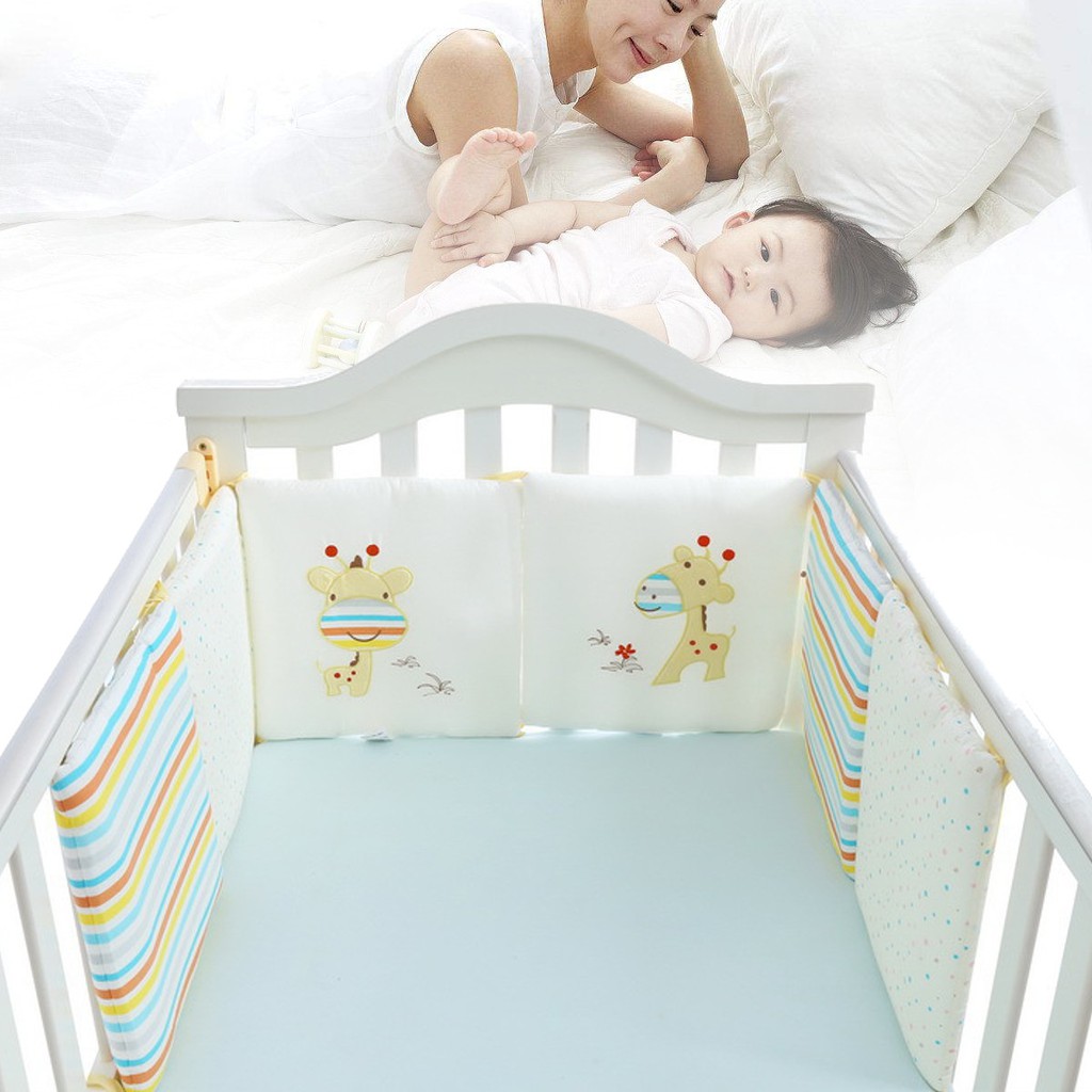 6pc Baby Crib Bumper Cartoon Infant Safety Cot Protector Toddler