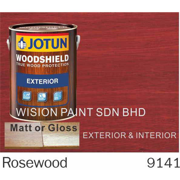 9141 ROSEWOOD ( 5L ) JOTUN WOODSHIELD EXTERIOR & INTERIOR TIMBER FINISH