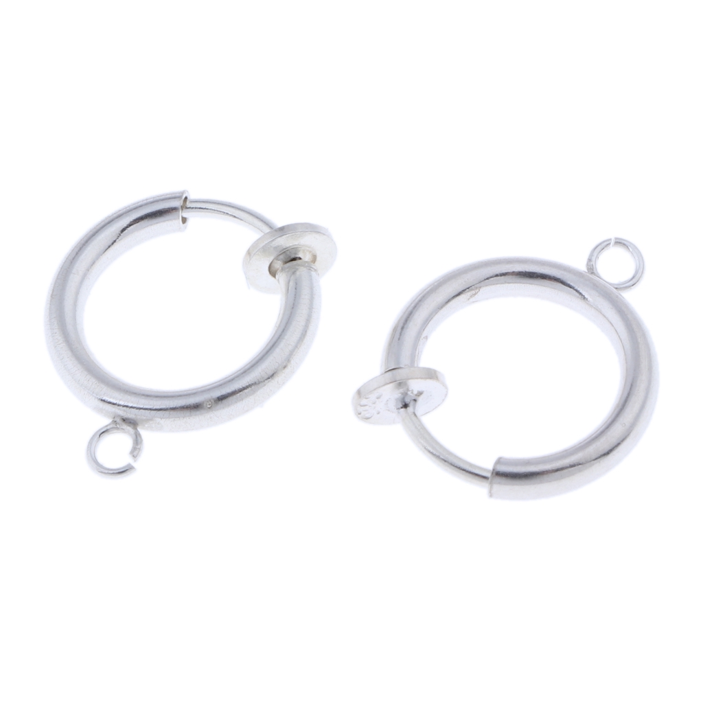 non pierced spring hoop earrings