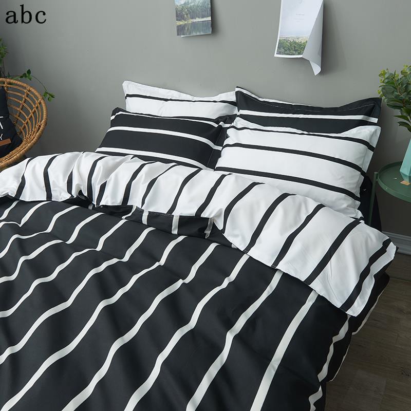 Nordic Ins Ikea Wind Striped Sheets Four Sets Of 1 8m Double Quilt
